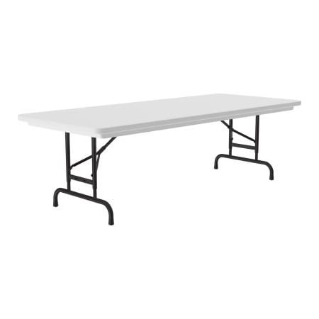 Correll Correll Adjustable Height Plastic Folding Table, 30in x 72in, Gray RA3072-23